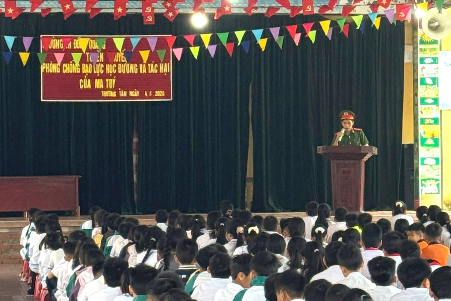 Công an xã Trường Tân: Tuyên truyền pháp luật về phòng, chống ma túy trong các trường học 